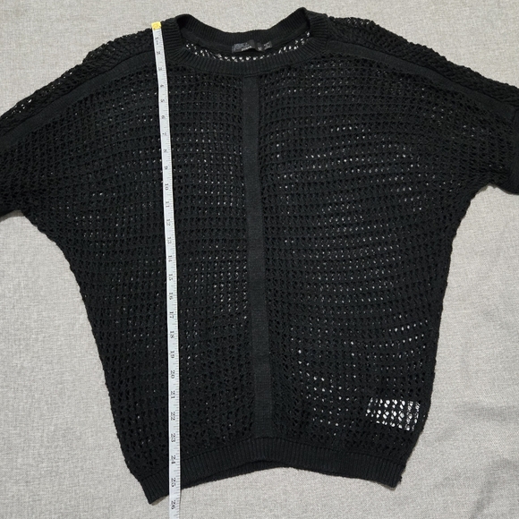 prAna Black Sharla Sweater Open Knit Long Sleeve Size Medium - Picture 9 of 11